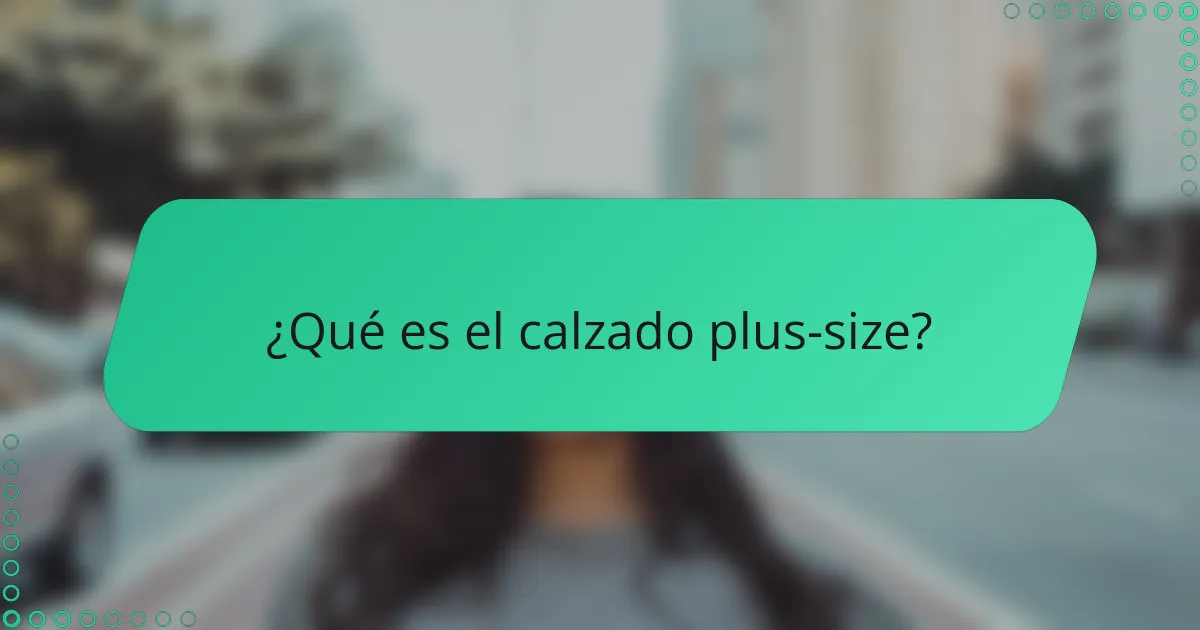 ¿Qué es el calzado plus-size?