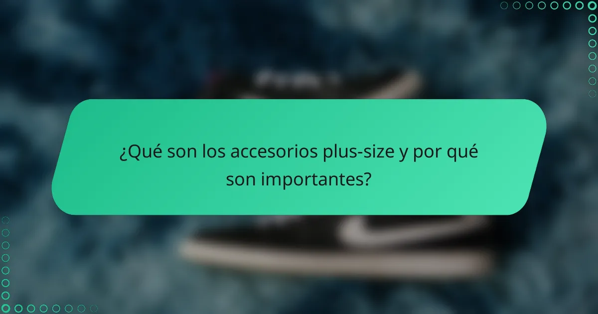 ¿Qué son los accesorios plus-size y por qué son importantes?
